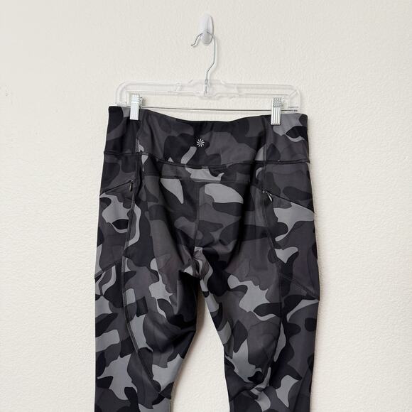 [Athleta] Gray Camo High Rise Contender Powerlift 7/8 Leggings Sz Large Tall LT - Picture 5 of 11